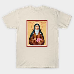 St Therese of Lisieux Little Flower Rose Catholic Saint T-Shirt